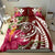 Hawaii Polynesian Turtle Tropical Hibiscus Plumeria Bedding Set - Red - Polynesian Pride