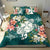 Wallis And Futuna Polynesian Bedding Set - Turtle with Plumeria Black - Polynesian Pride