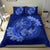 Hawaii Yin Yang Turtle Shark Hibiscus Plumeria Bedding Set - Blue - Polynesian Pride