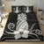 Hawaii Polynesian Pineapple Hibiscus Bedding Set - Zela Style White - Polynesian Pride