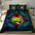 Polynesian Bedding Set - Hawaii (Kanaka Maoli) Duvet Cover Set - Colorful Turtle Shark Blue - Polynesian Pride