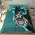 Pohnpei Micronesian Bedding Set Turquoise - Turtle With Hook - Polynesian Pride