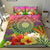 Cook Islands Polynesian Bedding Set - Manta Ray Tropical Flowers - Polynesian Pride