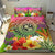 Tonga Polynesian Bedding Set - Manta Ray Tropical Flowers - Polynesian Pride