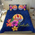 Polynesian Bedding Set - Tahiti Duvet Cover Set Floral With Seal Blue - Polynesian Pride