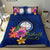 Polynesian Bedding Set - Marshall Islands Duvet Cover Set Floral With Seal Blue - Polynesian Pride