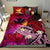 Kanaka Maoli (Hawaiian) Bedding Set, Polynesian Pineapple Banana Leaves Turtle Tattoo Pink - Polynesian Pride