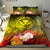 Polynesian Hawaii Bedding Set - Kanaka Maoli Humpback Whale with Tropical Flowers (Yellow) - Polynesian Pride