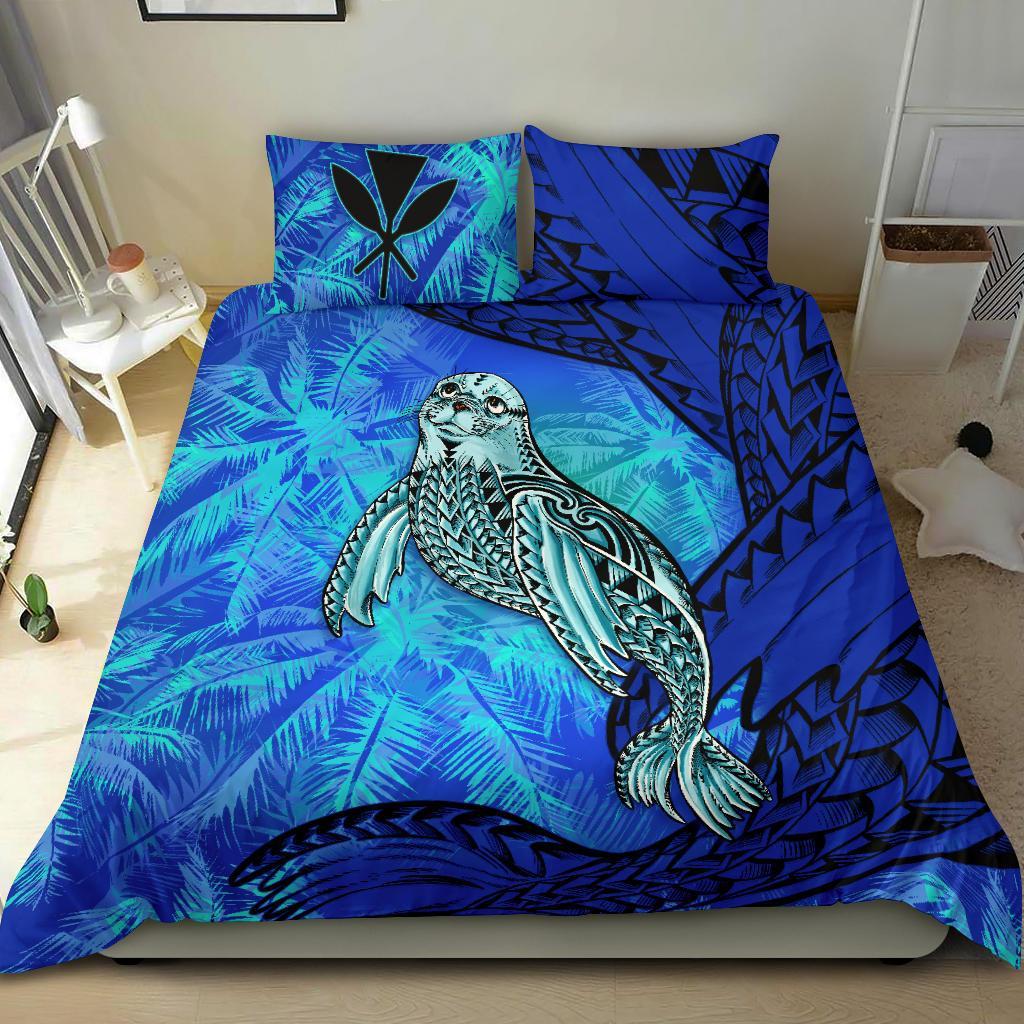 Polynesian Hawaii Bedding Set - Monk Seal Blue - Polynesian Pride