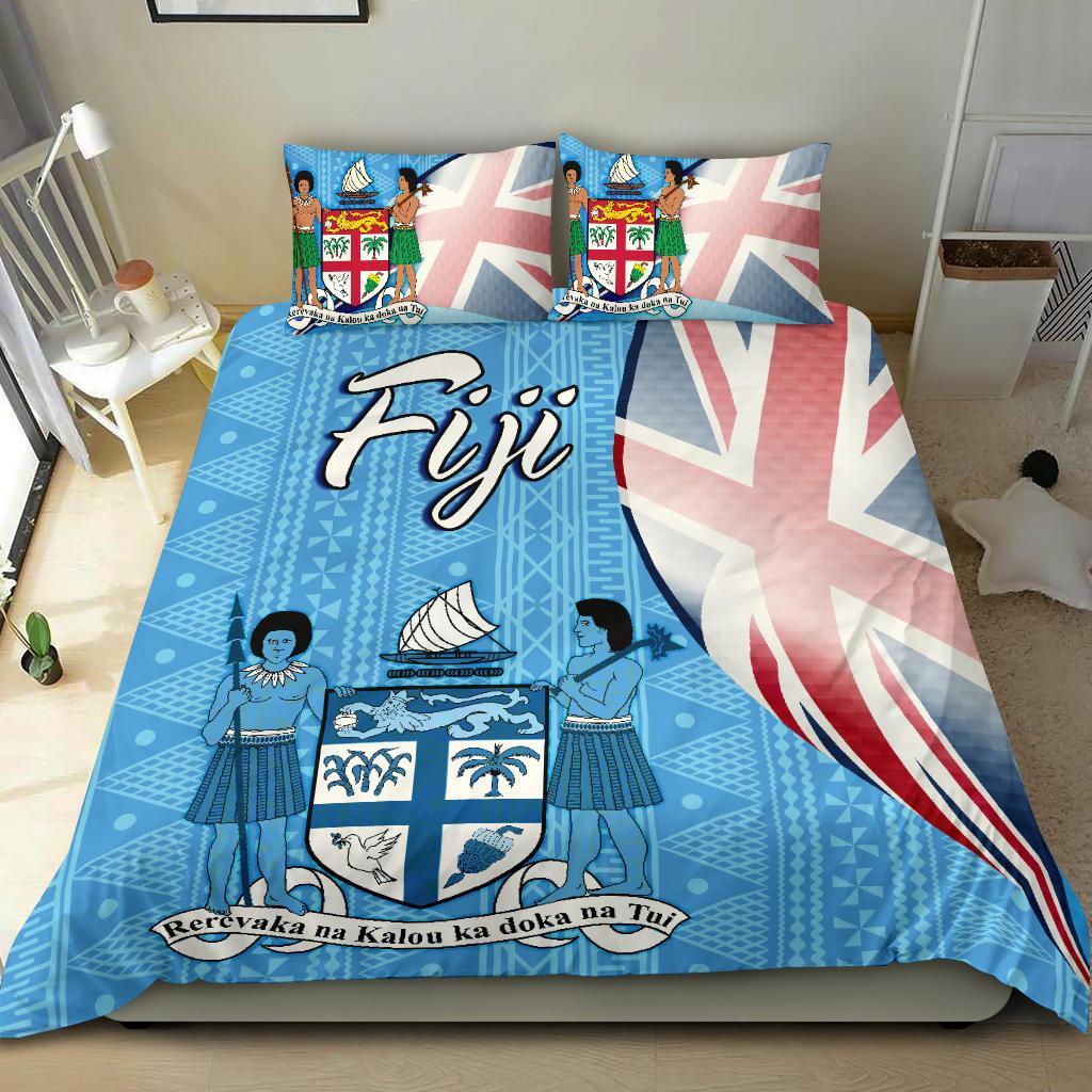 Fiji Polynesian Bedding Set - Fiji Flag Blue - Polynesian Pride