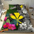 Hawaii Bedding Set - Turtle Plumeria Banana Leaf Black - Polynesian Pride