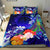 Tahiti Bedding Set - Humpback Whale with Tropical Flowers (Blue) Blue - Polynesian Pride