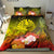 Tahiti Custom Personalised Bedding Set - Humpback Whale with Tropical Flowers (Yellow) Yellow - Polynesian Pride