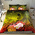 Yap Bedding Set - Humpback Whale with Tropical Flowers (Yellow) - Polynesian Pride