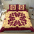 Hawaii Bedding Set - Hawaiian Quilt Plumeria Medallion Burgundy Bedding Set - AH - Polynesian Pride