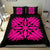 Hawaiian Bedding Set Royal Pattern - Black And Pink - A3 Style - Polynesian Pride