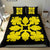 Hawaiian Bedding Set Royal Pattern - Black And Yellow - C1 Style - Polynesian Pride