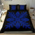 Hawaiian Royal Pattern Bedding Set - Black And Blue - D1 Style - Polynesian Pride