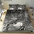 Kosrae Custom Personalised Bedding Set - Humpback Whale with Tropical Flowers (White) - Polynesian Pride