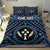 Kosrae Personalised Bedding Set - Kosrae Flag In Polynesian Tattoo Style (Blue) - Polynesian Pride