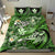 Kanaka Maoli (Hawaiian) Bedding Set - Waves Polynesian Turtle Hibiscus (Green) - Polynesian Pride