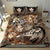 Kanaka Maoli (Hawaiian) Bedding Set - Waves Polynesian Turtle Hibiscus (Gold) - Polynesian Pride