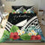 Tokelau Bedding Set - Tokelau Coat of Arms & Polynesian Tropical Flowers White - Polynesian Pride