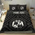 Tonga Personalised Bedding Set - Tonga Seal With Polynesian Tattoo Style (Black) - Polynesian Pride