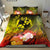 Tonga Bedding Set - Humpback Whale with Tropical Flowers (Yellow) - Polynesian Pride