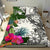 Nauru Custom Personalised Bedding Set White - Turtle Plumeria Banana Leaf - Polynesian Pride