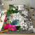 Kosrae Custom Personalised Bedding Set White - Turtle Plumeria Banana Leaf - Polynesian Pride