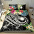 Marshall Islands Polynesian Bedding Set - Summer Plumeria (Black) - Polynesian Pride