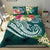 Kosrae Polynesian Bedding set - Summer Plumeria (Turquoise) - Polynesian Pride