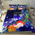 Fiji Bedding Set - Humpback Whale with Tropical Flowers (Blue) - Polynesian Pride