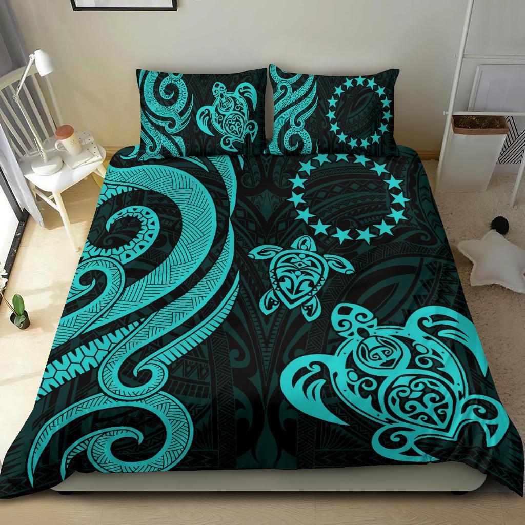 Cook Islands Bedding Set - Turquoise Tentacle Turtle Turquoise - Polynesian Pride