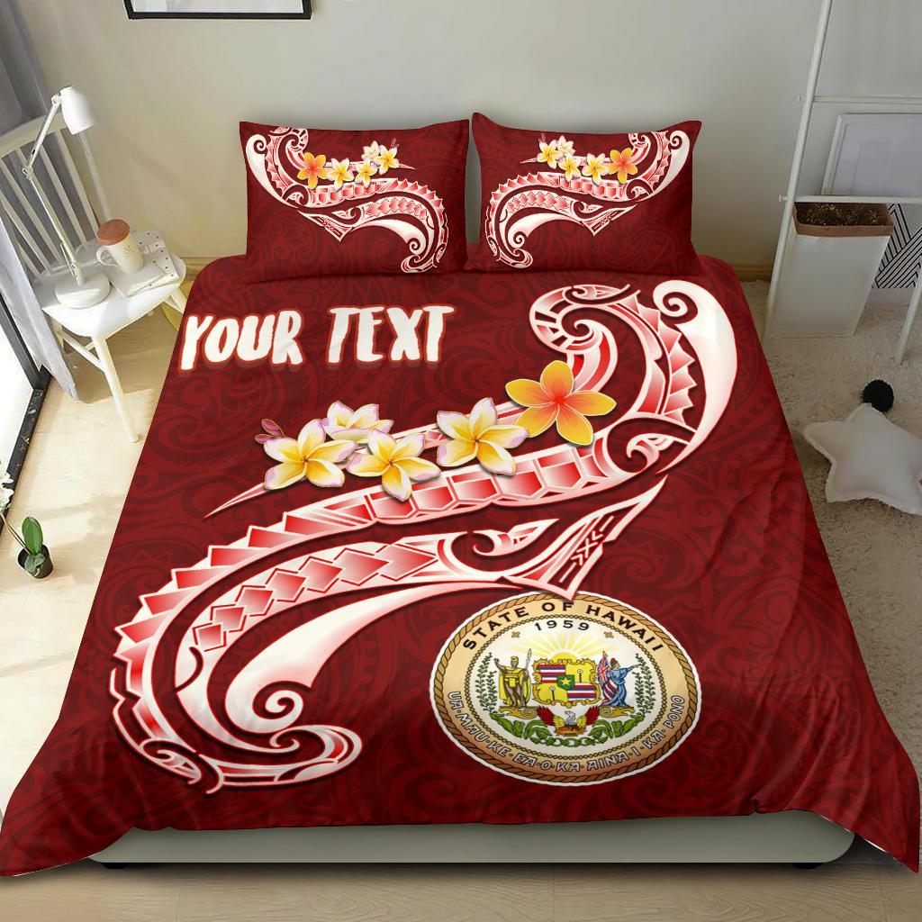 Hawaii Personalised Bedding Set - Hawaii Seal Polynesian Patterns Plumeria Art - Polynesian Pride