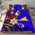 Tokelau Polynesian Bedding Set - Tribal Flower With Special Turtles Blue Color Blue - Polynesian Pride