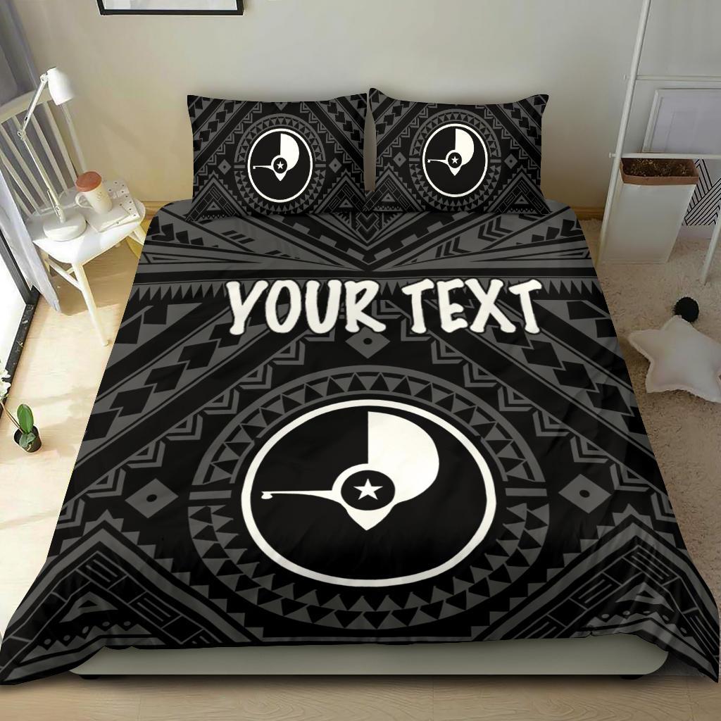 Yap Personalised Bedding Set - Yap Seal With Polynesian Tattoo Style Black - Polynesian Pride