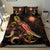 Marshall Islands Polynesian Bedding Set - Turtle With Blooming Hibiscus Gold - Polynesian Pride