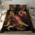 Tuvalu Polynesian Bedding Set - Turtle With Blooming Hibiscus Gold - Polynesian Pride