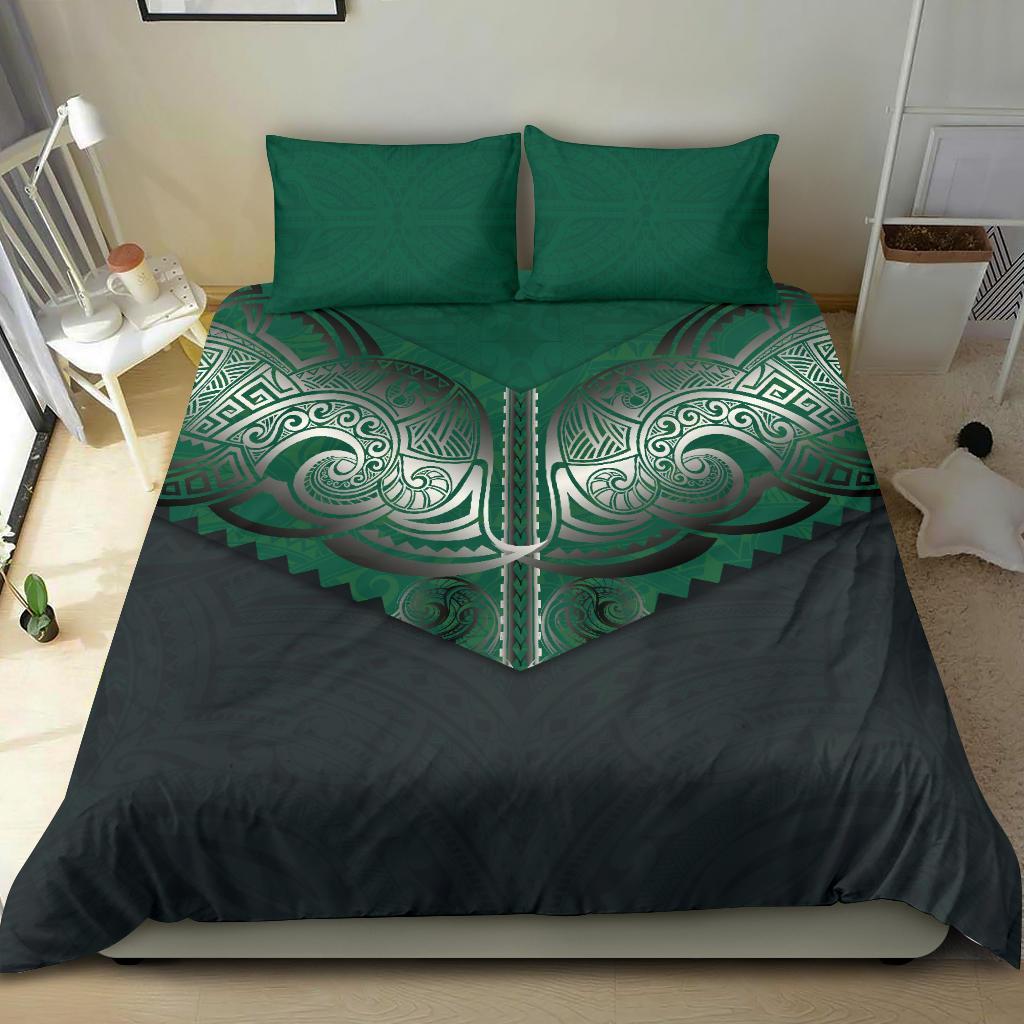 Koru Polynesian Tattoo Bedding Set Navy - Polynesian Pride