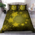 Hawaiian Plumeria Hibiscus Turtle Under The Sea Polynesian Bedding Set Yellow - Polynesian Pride