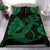 Hawaiian Anchor Poly Tribal Hibiscus Polynesian Bedding Set Green - Polynesian Pride