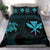 Hawaiian Map Kanaka Maoli Turtle Polynesian Bedding Set Blue - Polynesian Pride