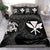 Hawaiian Map Kanaka Maoli Turtle Polynesian Bedding Set White - Polynesian Pride