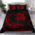 Hawaiian Map Turtle Polynesian Bedding Set - Red - Frida Style - Polynesian Pride