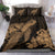 Hawaiian Hibiscus Memory Turtle Polynesian Bedding Set Gold - Polynesian Pride