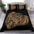 Hawaiian Turtle Hibiscus Polynesian Bedding Set Simple Gold - Polynesian Pride