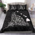 Hawaiian Map Rays Turle Polynesian Bedding Set - White - Polynesian Pride