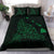 Hawaiian Map Rays Turle Polynesian Bedding Set - Green - Polynesian Pride